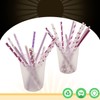 Gcardist Purple Paper Straws for Drinking Purple Disposable Straws 100pcs