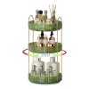 Organizador De Maquillaje Almacenamiento Con Rotación De 360 Verde/3tier