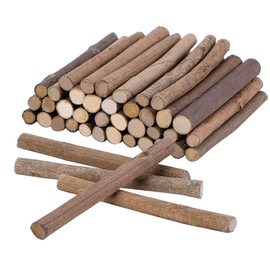 Pllieay 60 Pack 4 Inch Long 0.3-0.5 Inch in Diameter Wood Log Sticks Natural Twigs Sticks Wood Craft Sticks for DIY Crafts Photo Props, School Projects, Festival Decoration