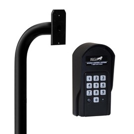 Mighty Mule Keypad and Goose Neck Mounting Post Kit, Weatherproof Post and Driveway Keypad, Backlit for Convenience, Made for Mighty Mule Gate Opener, Black, FM137-PED
