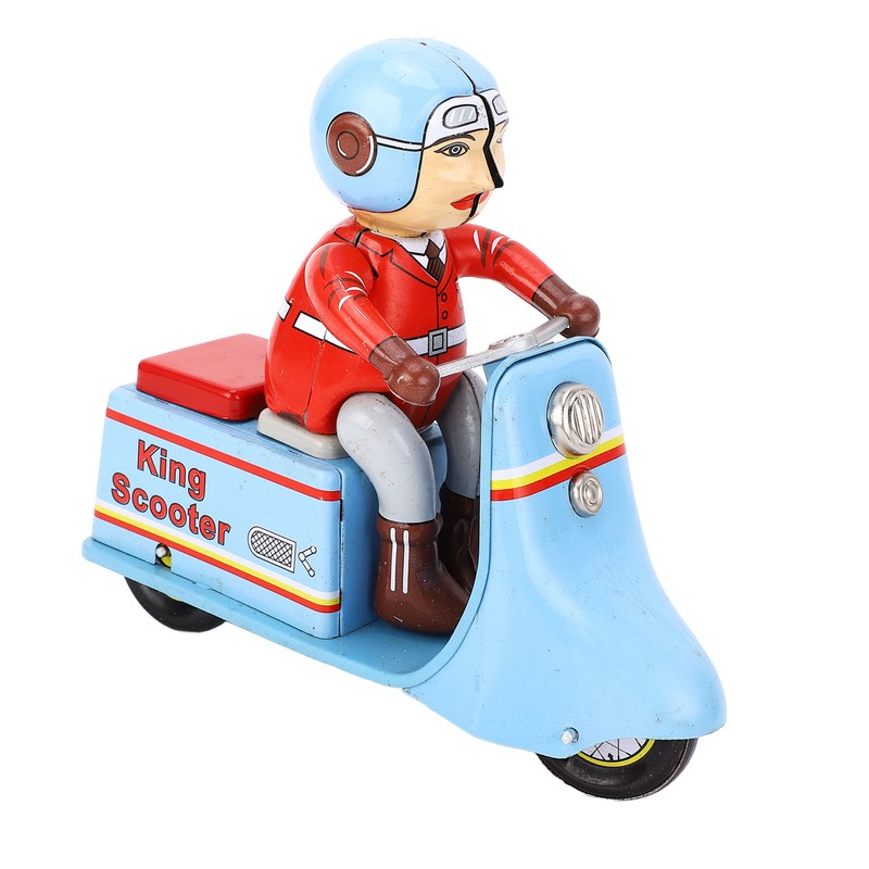 Clockwork Scooter Motorcycle Retro Decorative Metal Wind Up Motorcycle Mechanical