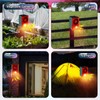 Qualirey 4 Pcs Solar Outdoor Motion Sensor Alarm with Stake