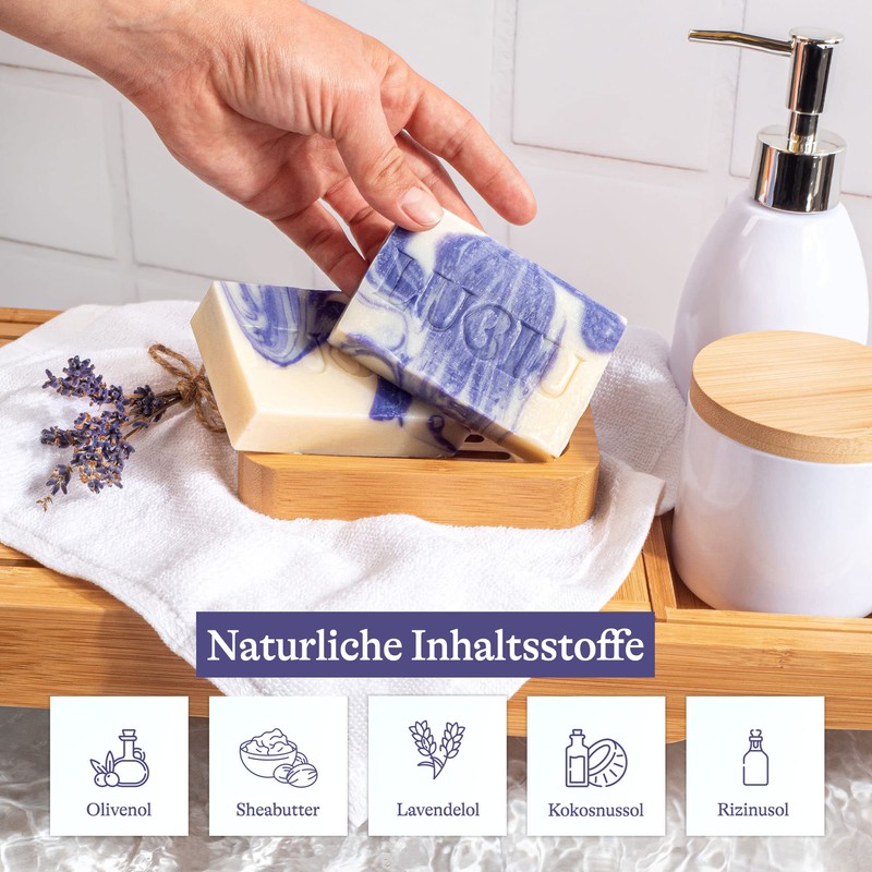 lubiu Lavender Soap Piece 100 g - Organic Soap Lavender