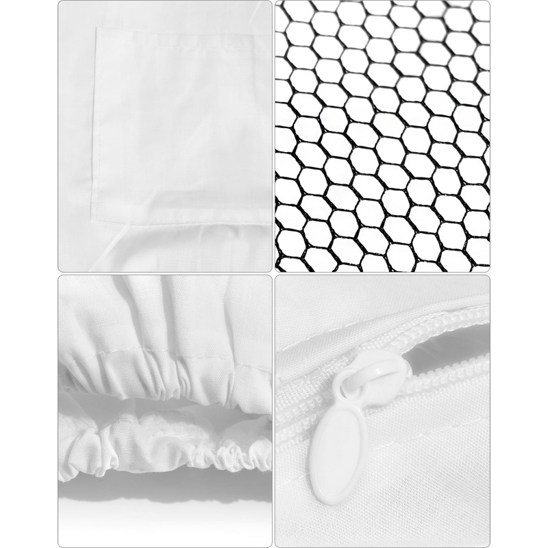 QWORK Beekeeping Suit with Long Gloves, Beekeeper Jacket with Veil,