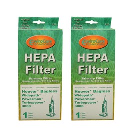 EnviroCare Replacement Premium Vacuum Cleaner HEPA Filter for Hoover Bagless Widepath, Powermax, Turbopower 3000 2 Filters
