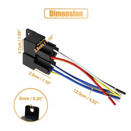 2 Pcs JD-2912 4 Pin DC 48V 40A Relay Multi-Purpose Automotive Relay Heavy Duty Standard Relay for Car Motor, Auto Universal Replacement Accessories with Harness