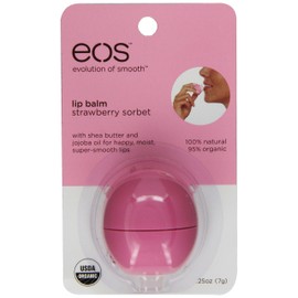 EOS Organic Lip Balm Sphere, Strawberry Sorbet, 0.25 Oz