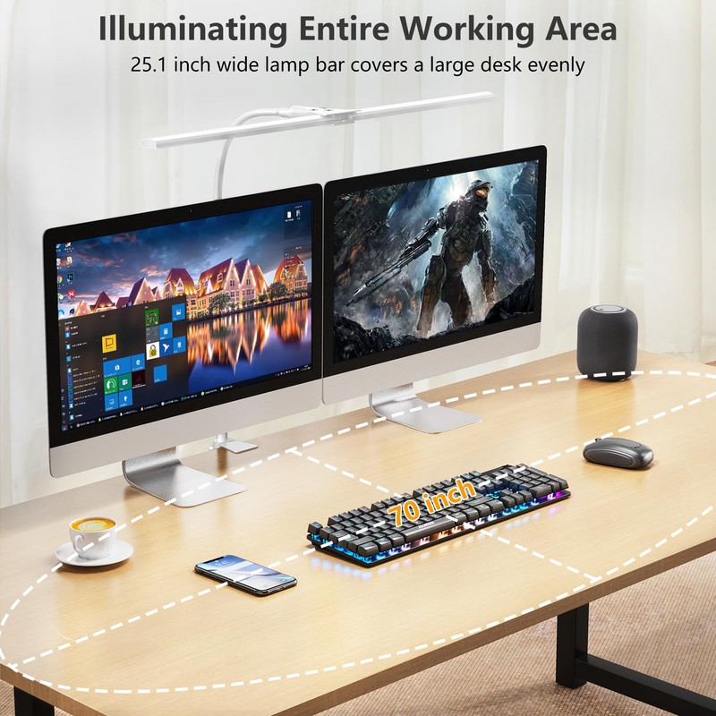 EppieBasic LED Desk lamp,Double Head Architect Desk Lamps for Home