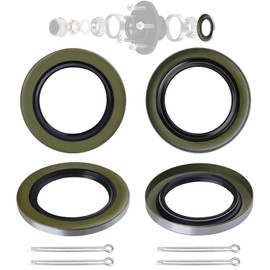 Hitchvoyager 4PCS 1.719" ID x 2.565" OD Trailer Wheel Hub Spindle Double Lip Grease Seal with 4 Cotter Pins for 3500 LB #84 Trailer Axle Dexter Replace 171255TB 10-19