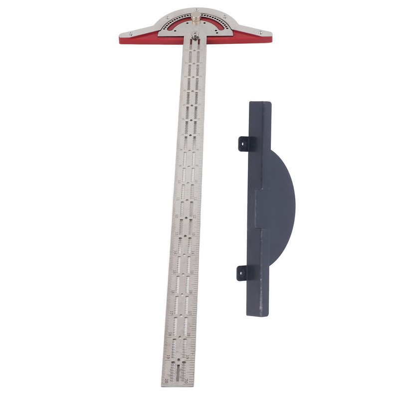 Edge Rule Protractor Aluminum Alloy T Square Woodworkers Edge Ruler