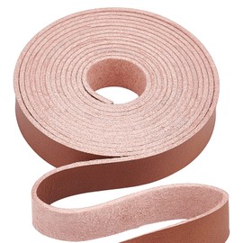 GORGECRAFT Brown Leather Strap Strip 1/2 Inch Wide 79 Inch Long Leather Belt Strips Wrap Single Sided Flat Cord for DIY Crafts Projects Clothing Jewelry Wrapping Making Bag Furniture Handles