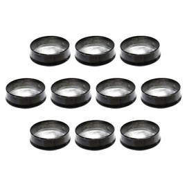 Black Chain Link Fence 3" (2 7/8" OD) Round Dome External Post Caps | Steel | Chain Link Caps | (Pack of 10)