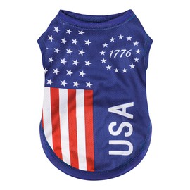 American Flag Inspired Dog Vest: Perfect Dog Shirt, Ideal Tank Top for Everyday Wear, Independence Day Celebrations Quality Materials for a Cute and Stylish Look Blue USA 3XL