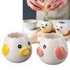 2pcs Egg Separator Ceramic Chicken Shaped Egg Yolk White Filter
