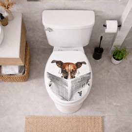 Elongated Toilet Seat Dog Jack Russel for Dog Lovers