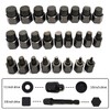 JEUCLEL 27PCS Multi-Spline Screw Extractor Set, 3/8" Inch Adaptor Easy
