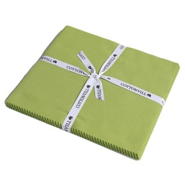 COTTONVILL Solid 60 colors Precut Fabric 20COUNT Cotton for Quilting (10inch square, 45-Lime)