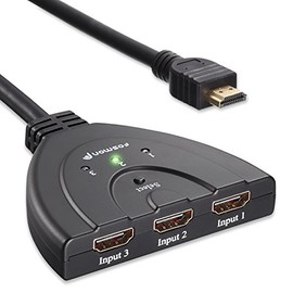 GTMax HDMI 3-In 1-Out HDMI Auto Switch with 1.5FT Pigtail Support 3D