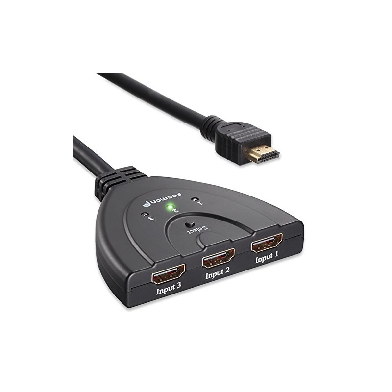 GTMax HDMI 3-In 1-Out HDMI Auto Switch with 1.5FT Pigtail