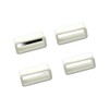 Aliotech 4pcs Rubber Leather Watch Band Strap Loops Black Silicone