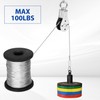 316 Stainless Steel Cable, 200FT 1/32IN Wire Rope with 50Pcs
