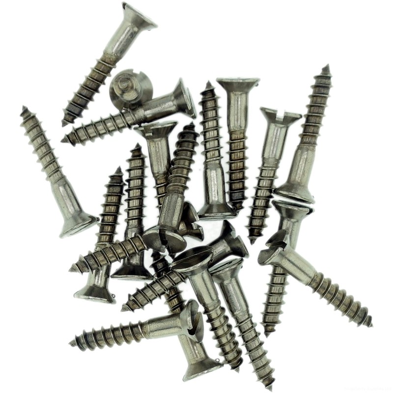No.6 x 0.48 (3.5mm x 12mm) Slot Countersunk Wood Screw