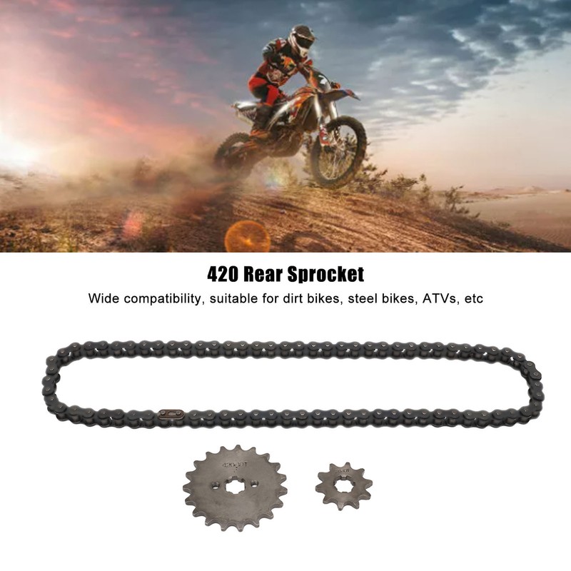 420 19T Front Engine Sprockets 10 Tooth Rear Sprocket Steel