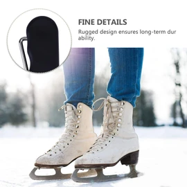 CLISPEED Skate Lace Tightener Folding Ice Hockey Skating Boot Puller Tool with Extended Hook for Outdoors Sports (Black)