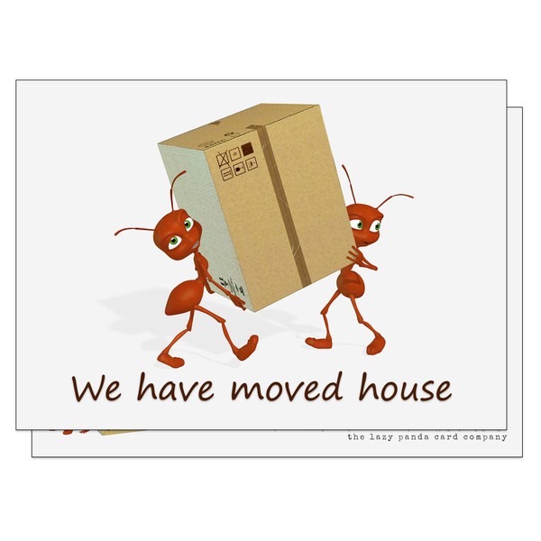 20 Eco-Friendly Change of Address/Moving Cards with Envelopes