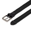 Tommy Bahama Men's Stretch Leather Braid Belt, Black Braid, Medium