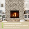 WallWell Faux Stone Panel 3.7-22.2 Sq Ft,Realistic Texture,Great for DIY