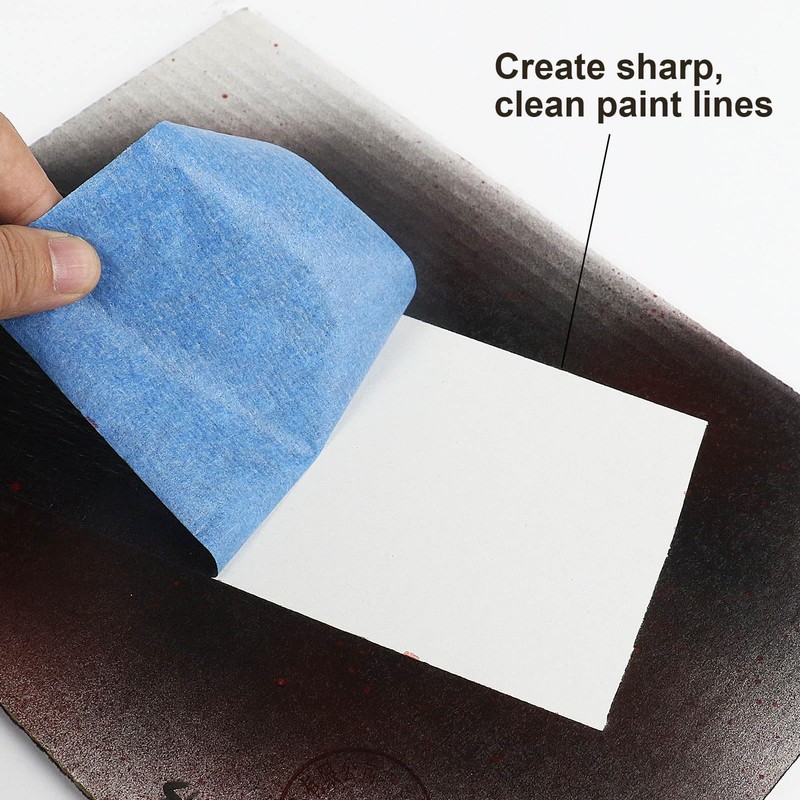 BOMEI PACK Wide Blue Painters Tape 9 Inches x 60
