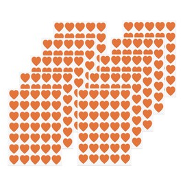 Orange Heart Stickers 1 Inch Vinyl Love Shaped Stickers for Children Reward Self-Adhesive Removable Waterproof Sticker for Valentines Mother’s Day Card Envelope Seals Birthday Wedding 700 PCS