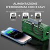 PRUNUS J-366 Radio Portatile Emergenza FM/AM/SW con Manovella Dinamo