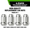 DPAccessories Chrome 7/16-20 Lug Nuts for Aftermarket Wheels - Closed