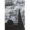 Machine Washable, Non Skid PVC Backing, Abstract Pattern, Blue&Grey Carpet