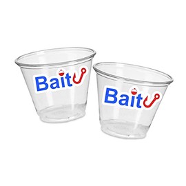 FISHING PARTY CUPS - Fishing Birthday Fishing First Birthday Party Gone Fishing Party The Big One Fishing Bobber Decorations Fish Bait Cups (9 FL. OZ, ONE TIME USE) // (12 SOFT PLASTIC CUPS - NO LIDS)