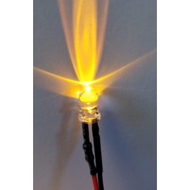 5 Pack - 9 Volt Battery LED Light with On/Off Switch (Yellow Flicker)