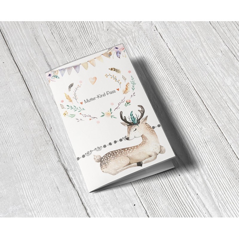 OLGS Mother-Child Passport 3-Piece Case, Boho Friends, Stylish Protective Case,
