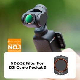 K&F Concept Variable ND Filter for DJI Osmo Pocket 3 Creator Combo, ND2-32 Neutral Density VND Filter, Magnetic Installation, Multi-Coated Optical Glass