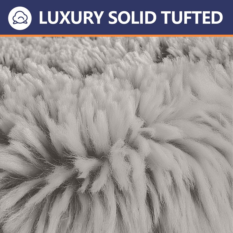 Baahrnom Luxury Soft Microfiber Toilet Lid Cover Machine Washable Solid
