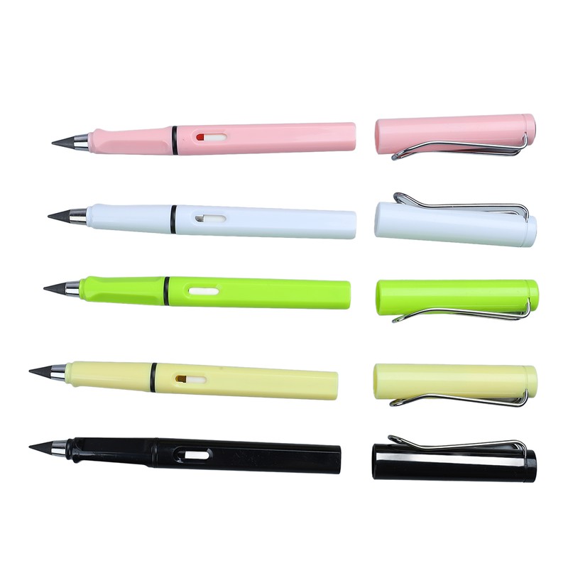 12pcs Inkless Pencil Fluency Writing Wide Pen Clip Reusable Everlasting