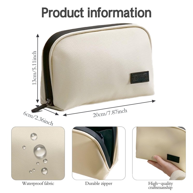HRCOYES Waterproof Cable Organiser Bag, Travel Electronics Accessories Organizer, Compact