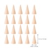 Mini Wooden Christmas Tree Ring Cone Ring Holder: 20 Pieces