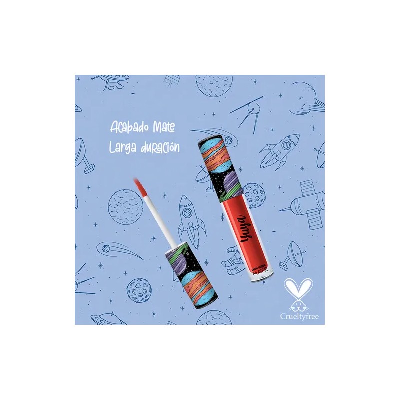 Labial Líquido Mate Rojo Yuya Mi Amor Larga Duración A