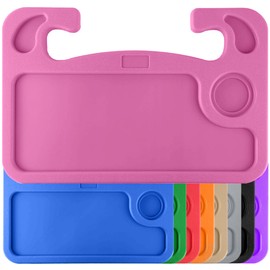 Car Steering Wheel Desk | Food Table for Car | Steering Wheel Tray for Constant Travelers, Steering Wheel Table, Car Steering Wheel Tray Fits Most Vehicles Steering Wheels (Pink)