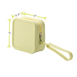 CXYANG Bolsa de maquillaje de silicona para viajes para mujeres y hombres, bolsa de cosméticos estética, impermeable, Verde, M, Estética
