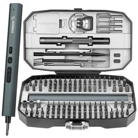 STREBITO Mini Electric Screwdriver, 155 in 1 Electric Precision Screwdriver Set with 140 S2 Magnetic Bits, Max 5 N.m, 650mAh Battery, Small Power Screwdriver Electronic Repair Tool Kit for Computer RC