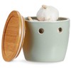 ONEMORE Large Garlic Keeper with Lid, Ceramic Garlic Saver 5