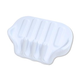 Spasilk Water Draining Soap Sponge Holder Drying Tray Dish with Suction Cup (Bright White, Square Small)